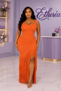 Amber Sway Fringe Maxi Dress