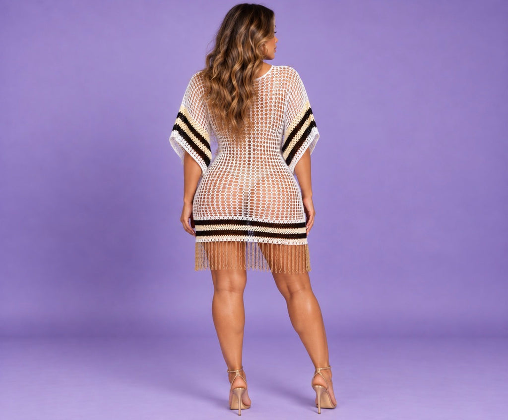 Ivory Coast Crochet Cover Up back view